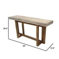 thumbnail image 5 of 55 Inch Console Sideboard Sofa Table, Hand Carved Wood Apron, Classic Brown, Saltoro Sherpi, 5 of 5