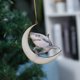 thumbnail image 1 of Gibobby Sentado al libre Luna Adornos Navidad Colgante Decoraciones en los animales Navidad(C), 1 of 3
