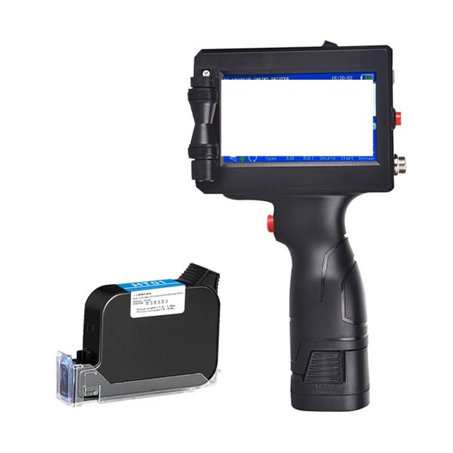 Portable Label Inkjet Printer Date Text Pattern Coding Machine Ink 12.7mm In Multiple Languages ,Easy to Use