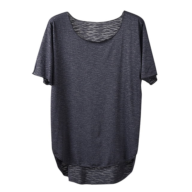 Birdeem T-Shirt Femme Col Rond Couleur Unie Manches Courtes Ample