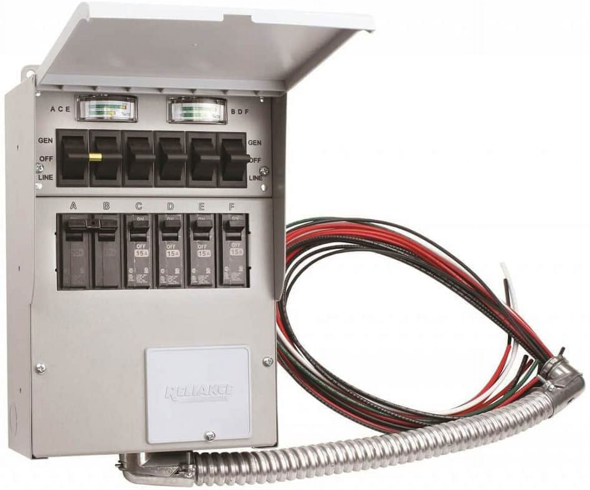 Reliance 306C 120 240-Volt 30-Amp 6-Circuit Pro Tran Indoor Transfer Switch