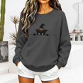 thumbnail image 6 of Fall Casual Spooky Season Pullover Sweatshirt with Cute Pumpkin Ghost Print for Women Cozy Halloween Outfit, 6 of 6