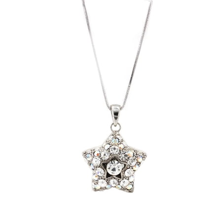 Swarovski Crystal Pave Star Necklace - Clear - NE-2374CL