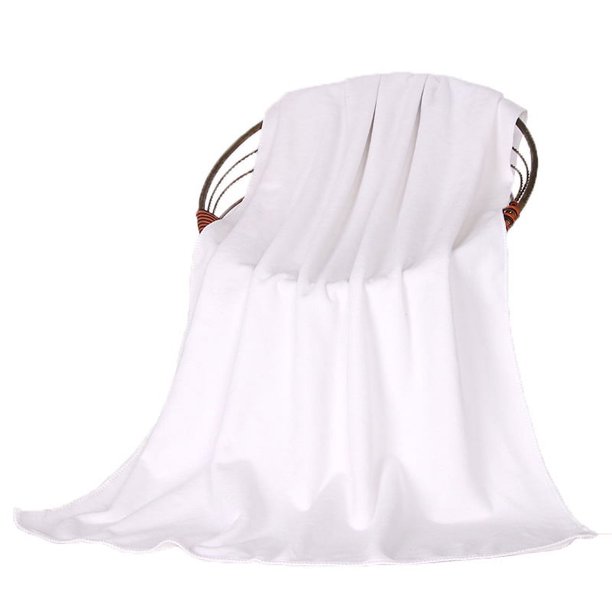 Zhuge 3 toallas de mano para baño, fibra ultrafina, multiusos: baño, fitness, ducha, deportes, toalla, se adaptan a diversas situaciones sin esfuerzo. 89 x 198 cm (blanco puro).