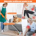 thumbnail image 3 of Removedor de pelo para mascotas 2 en 1 Carpet Rake Foandbevi, mango de 60 pulgadas, 3 of 8