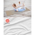 thumbnail image 4 of Beige Gray Ombre Yoga Towel for Hot Yoga Non Slip, Modern Gradient Abstract Art Yoga Mat Towel Absorbent Yoga Sweat Towels Microfiber Hot Yoga Blanket for Bikram Pilates 26"x74", 4 of 7