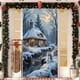 thumbnail image 4 of xihome Cubrepuertas navideño de 89 x 180 cm con estampado de Pap Noel. Decoracin para fiestas navideñas. Ideal para la puerta de entrada, paredes interiores o mantel., 4 of 6