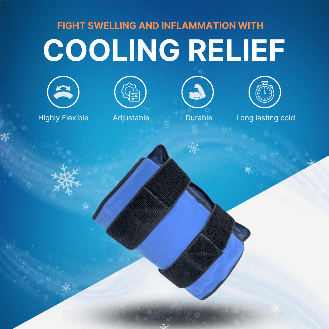 FlexiKold Gel Ice Pack with Adjustable Straps (Large 10.5” x 14.5”) – Reusable Cold Therapy Wrap for Back, Shoulder, Knee & Injury Relief by NatraCure