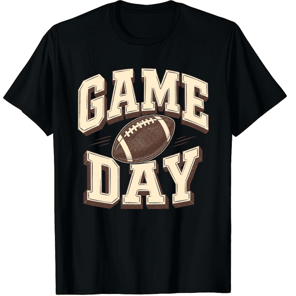 KeHetSoft Unisex Vintage Football Game Day Cotton Graphic T-Shirt