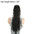 thumbnail image 4 of Unique Bargains 1 Pc Latin American Curly Ponytail Long Hair Hair Extensions High Temperature Fiber 22IN Hair Extension Tape Natural Black for Women, 4 of 5