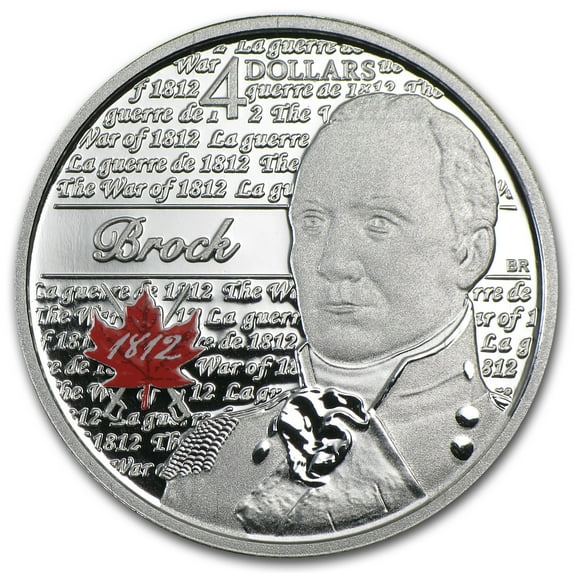 2012 Canada 1/4 oz Silver $4 Heroes of 1812 Sir Isaac Brock