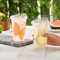 thumbnail image 7 of GUSTO 20 Oz Crystal Clear Plastic Cups with Strawless Sip Lids, 50-Pack, 7 of 7
