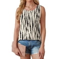 thumbnail image 3 of Fantaslook Womens Tank Tops Dressy Casual Sleeveless Blouses Crew Neck Pleated Tunic Shirts Summer Tops, 3 of 8