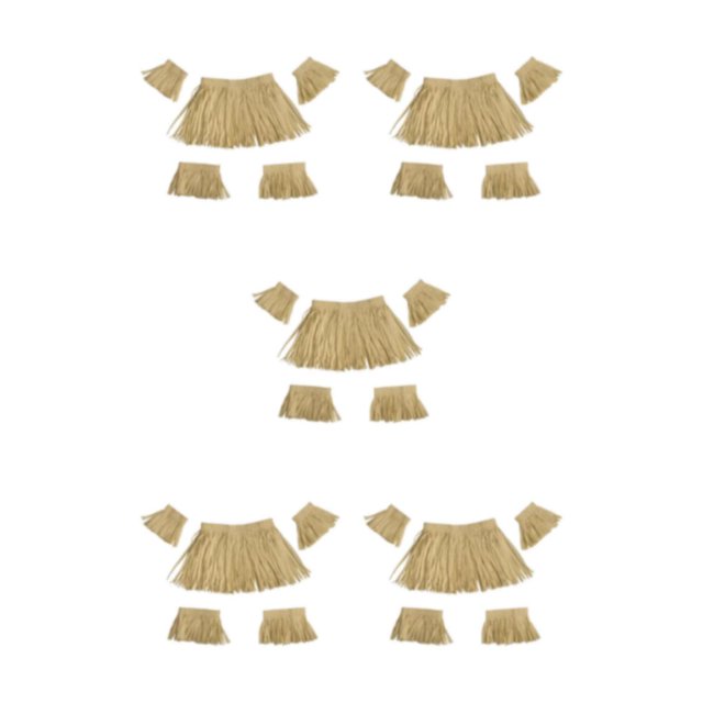 Maytalsory 5 Jupes Vibrantes Hawaii pour Fête Mémorable Papier Raphia 5Ensemble