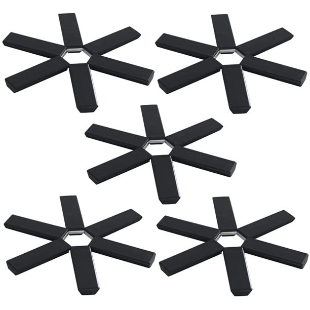 5 piezas de alfombrillas de silicona para mesa, posavasos de silicona antideslizantes, alfombrillas de cocina de silicona para platos, posavasos de cocina para ollas, platos, platos ShuxiuWang 8390614759237