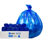 Reli. 33 Gallon Recycling Bags (240 Bags) Blue Recycling Trash Bags 30 Gallon - 33 Gallon Garbage Bags, Blue Recycle Bags 30-35 Gal