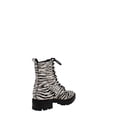 thumbnail image 3 of Dolce Vita Womens Gregor Calf Hair Mid Calf Lace-Up Boot B/W 8.5 Medium (B,M), 3 of 8