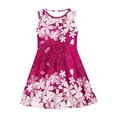 thumbnail image 2 of Renewold Comfortable Pink Tank Swing Dress Cherry Blossom Kids Dresses for Girls Size 11-12Y Trendy Sleeveless Midi Dress Skin Friendly Flare Skater Dress, 2 of 5