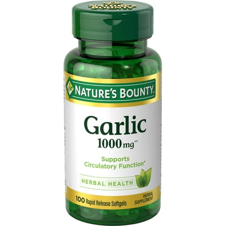 Nature's Bounty® Garlic 1000 mg, 100 Odorless Softgels