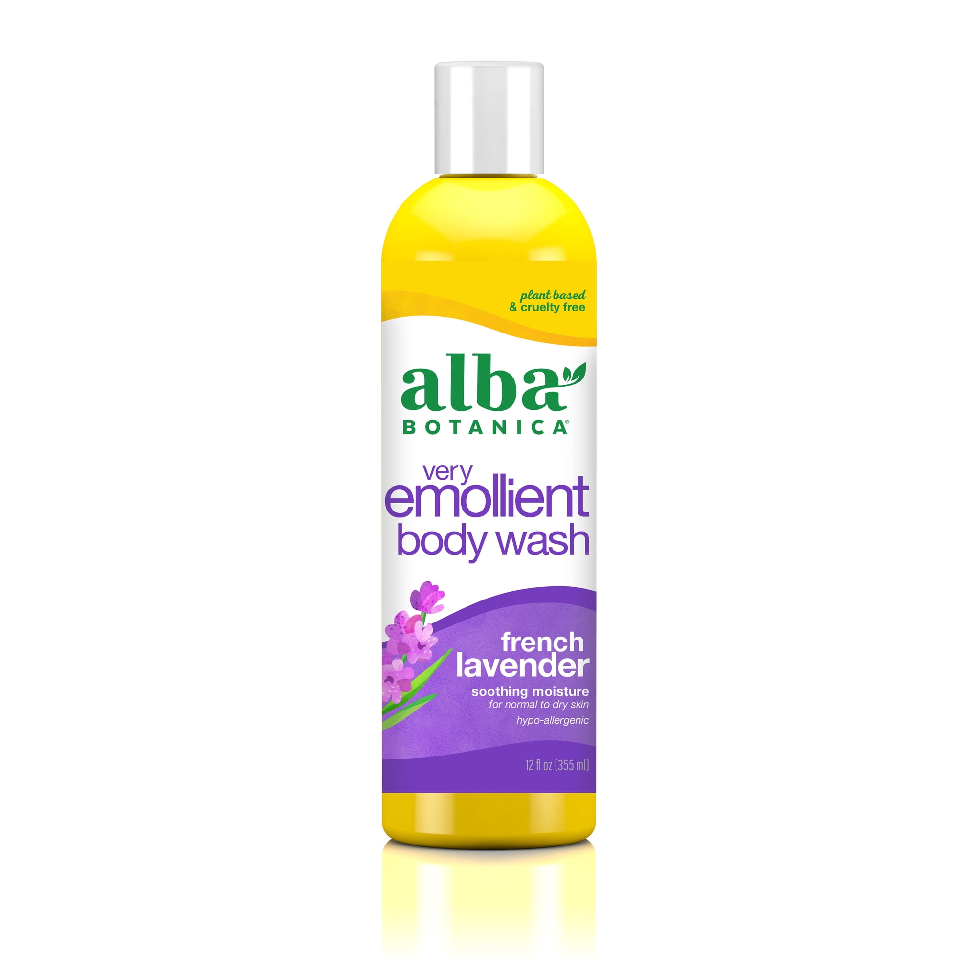 Alba Botanica Very Emollient Body Wash, French Lavender, 12 fl. oz.
