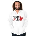 thumbnail image 5 of Canada Strong And Free Maple Leaf Zip Up Hoodie Men's Women's Brisco Brands X, 5 of 6