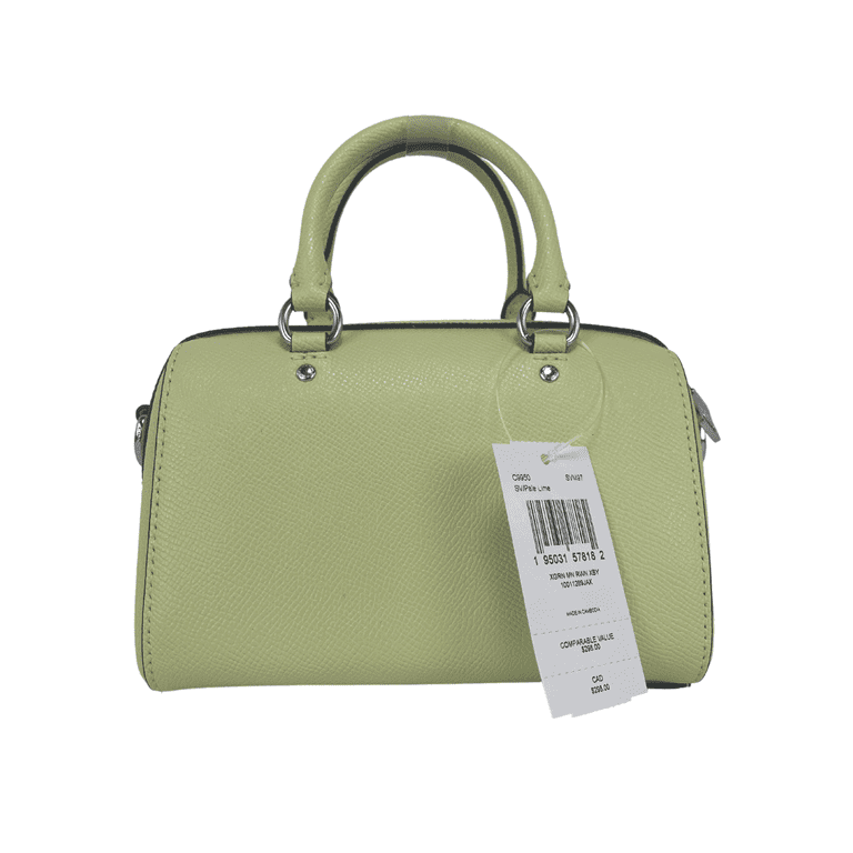Coach C9950 Crossgrain Mini Rowan Pale Lime Crossbody Handbag