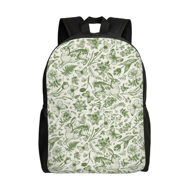 Balery Green Rabbit Mochila - Mochila Estilosa y Duradera para Laptop de 15 Pulgadas con Tela Oxford Impermeable