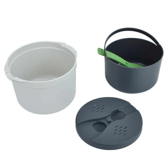 Cuiseur à Riz pour Micro-Ondes, Cuiseur à Riz pour Micro-Ondes Qualité Alimentaire PP pour Cuisine pour Micro-Ondes Vert