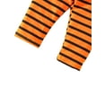 thumbnail image 4 of Qiylii 3Pcs Girls Halloween Clothes Set, T shirt, Striped Leggings+Yarn Skirt, 4 of 9