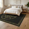 thumbnail image 3 of ODIKA 6'x9' Washable Area Rug Non-Slip, Easy Care, Key Fretwork Meander Frame Border Scroll Geometric Fret Greek Flowing Dynamic for Family Room, Living Room, Master Bedroom, 3 of 7