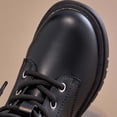 thumbnail image 6 of OGLCCG Girls Boots Mid Calf Side Zipper Leather Lace Up Classic Kids Motorcycle Boots Non-slip Round Toe Low Heel Booties for Girls Size 4-11, 6 of 8