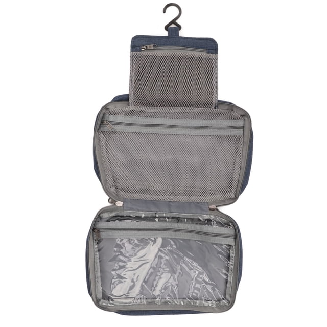 Bolsa De Maquillaje, Bolsa De Artículos De Tocador Doblada, Bolsa De Artículos De Tocador De Viaje Con Gancho Para Viajar