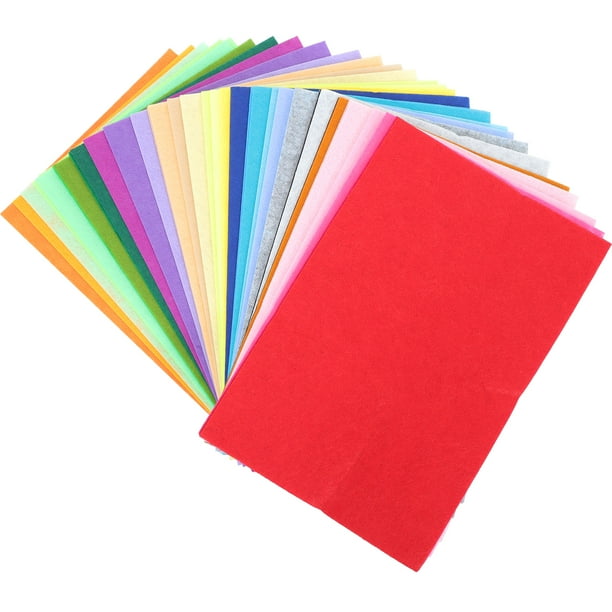 40 hojas de tela de fieltro DIY, hoja de tela hecha a mano, fieltro de colores, tela de hoja de fieltro para manualidades