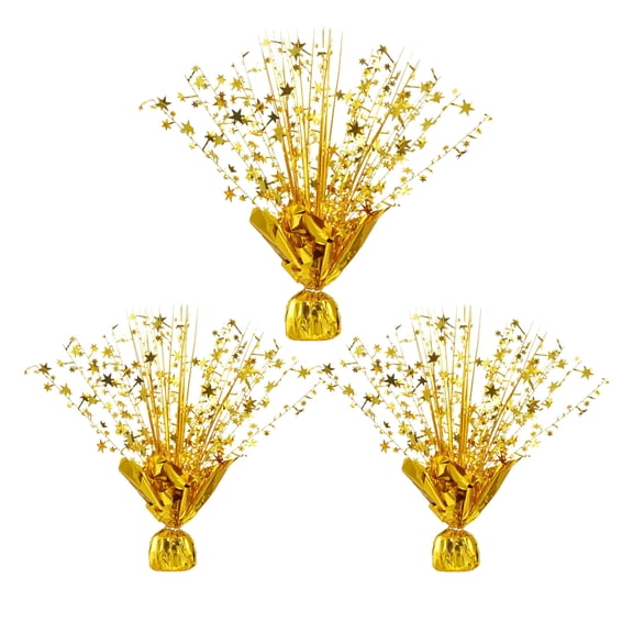3 Pack Gold Foil Spray Centerpiece Star Table Decoration Metallic Burst Table Centerpieces for Birthday New Year Wedding Anniversary Graduation Party Supply