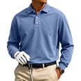 thumbnail image 2 of LWavelet Big and Tall Polo Shirts for Men Long Sleeve Collared Golf Shirt Casual Moisture Wicking Work Hiking Shirts, 2 of 5