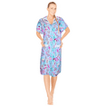 thumbnail image 4 of JEFFRICO House Dresses for Women with Pockets - Lightweight Breathable Short Sleeve Muumuu & Nightgowns - Snap Front Housecoat and Dusters for Women, 4 of 7