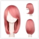 thumbnail image 2 of Peluca corta para cosplay, estilo anime, rosa, con flequillo lateral, 40 cm, 2 of 3