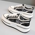 thumbnail image 6 of Women's Fashion Sneakers Platform Lace Up Breathable Mesh Glitter Athletic Shoes Comfortable Casual Walking Shoes For Women, 6 of 9