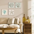 thumbnail image 6 of Coral Decor Beach Bathroom Wall Art Rustic Nautical Canvas Prints Home Decoration 4 Pcs Ocean Starfish Shell Framed Pictures Modern Vintage Sea Marine Theme Painting Kitchen Laundry Artwork 12 x 12, 6 of 6