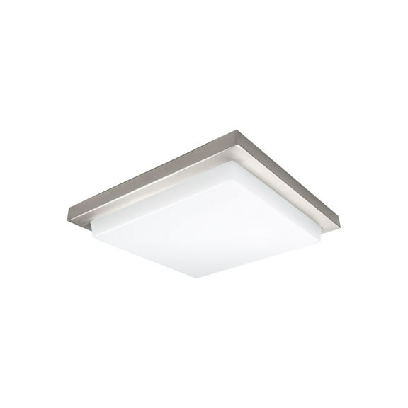 WAC Lighting Metro 12" 1-Light Energy Star Square Aluminum Flush Mount in Nickel