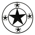 thumbnail image 4 of Oversized 40"D Vintage Rustic Western Lone Star Metal Circle Wall Decor Plaque, 4 of 7