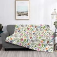thumbnail image 2 of Fotbe Rabbit And Butterfly Manta de Franela con Estampado, Manta Ultrasuave para Cama, Sofá, Auto, Hipoalergénica y Antibolitas-50"x40", 2 of 6