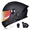 Carbon Fiber Pattern, variant on DOCRELD DOT Bluetooth Modular Motorcycle Helmet,Rainbow/Transparent lens Motorcycle Helmet,Dual Visor Full Face Flip up Integrated Motorcycle Helmets,Built-in Dual Speaker Microphone,Adults Men Women