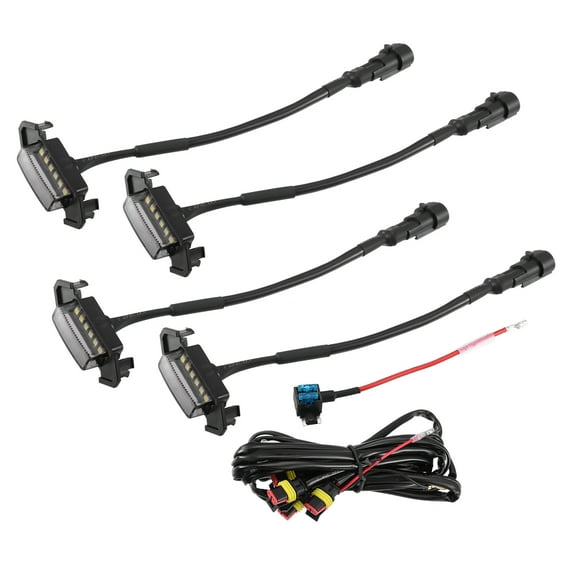 Unique Bargains Grill LED Light Front Grille Lights Set for Toyota Tacoma TRD PRO 2016-2022 White Light Black