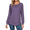 Purple, variant on Fantaslook Womens Fall Tops Long Sleeve Shirts Casual Tunic Top Basic T Shirts Tees