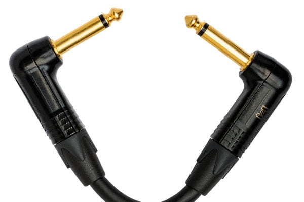 Hosa Edge CGK-001.5RR Right-angle to Right-angle Guitar Pedalboard Patch Cable - 18 inch