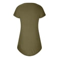 thumbnail image 6 of gbyLJF High Neck Summer Dress Casual Floral Dress A Line Cocktail Dress Women Boho Wrap Dress Army Green L, 6 of 7