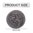 thumbnail image 2 of 1 Pc Steel Wool Scrubber with Plastic Short Handle, Stainless Steel Scrubber Brillo Pad, for Scouring Stubborn Messes from Cast Iron, Pots, Pans, Grill, Stoves, Sink, 3.14 Inch, 2 of 9