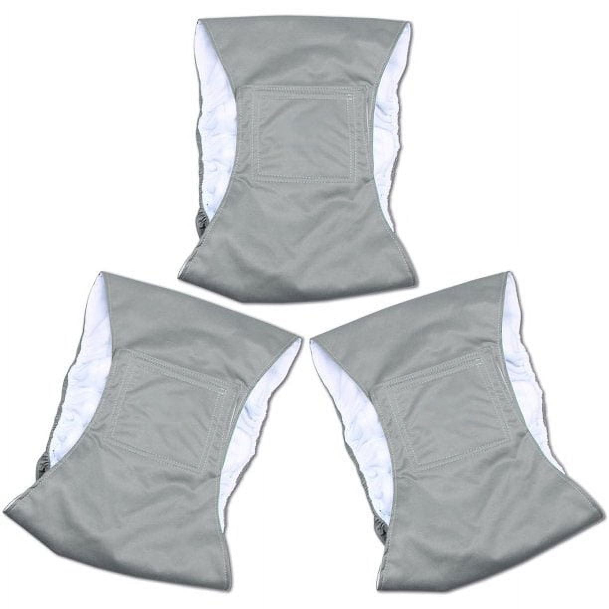 Genwiss 3Pcs Washable Male Dog Wrap, Reusable Belly Diapers for Male Dogs(Gray,M)
