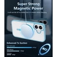 thumbnail image 3 of for iPhone 16 Pro-Max Case: Magnetic Military Grade Drop Protection Anti Yellowing Cell Phone Cover - Rugged Shockproof Protective Bumper Transparent Cases(Clear),Clear-teal, 3 of 5